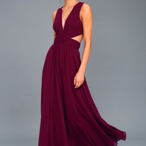 LULUS VIVID IMAGINATION CUTOUT MAXI DRESS PROM